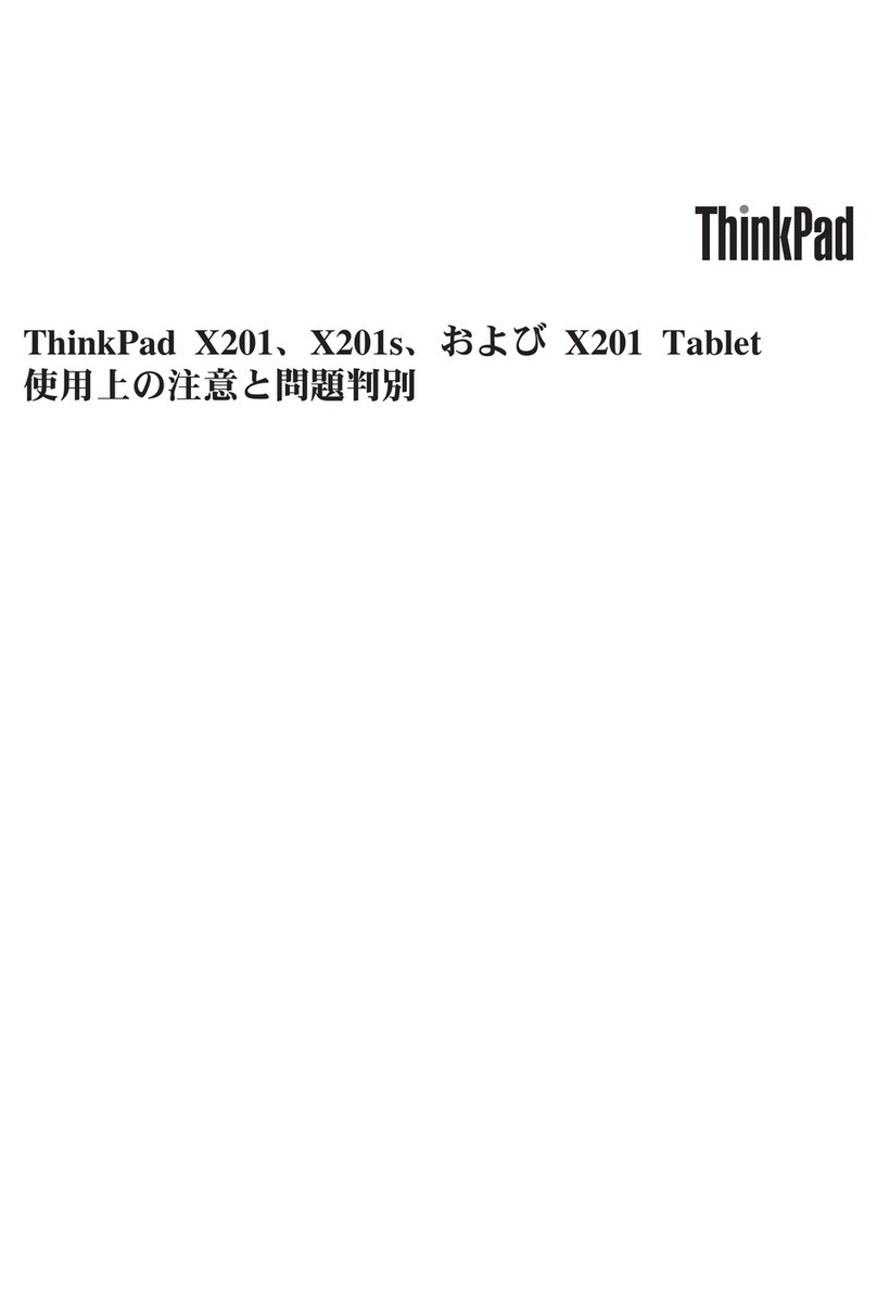 Lenovo ThinkPad X201 Tablet User manual Lenovo ThinkPad X201 Tablet User manual