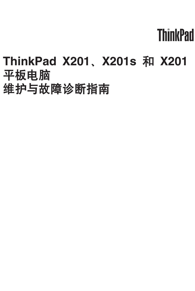 Lenovo ThinkPad X201 Tablet User manual
