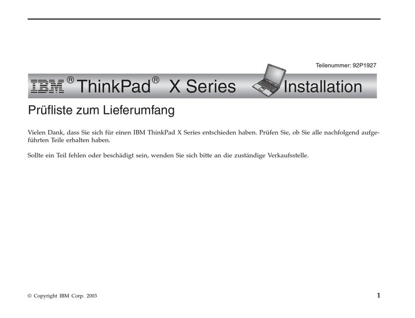 Lenovo THINKPAD X31 installation guide