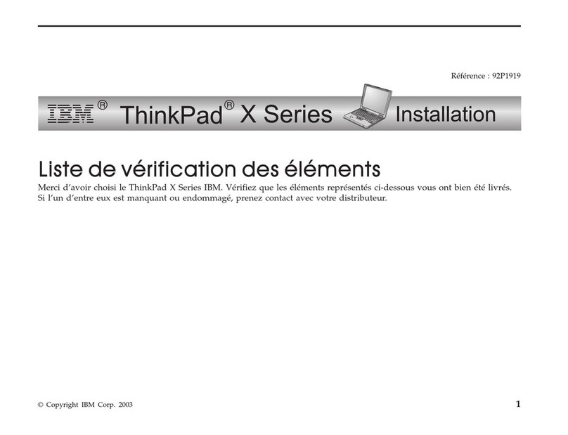 Lenovo THINKPAD X31 User manual