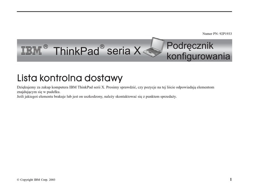 Lenovo THINKPAD X31 Podręcznik konfigurowania