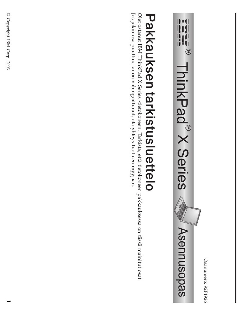 Lenovo THINKPAD X31 User manual