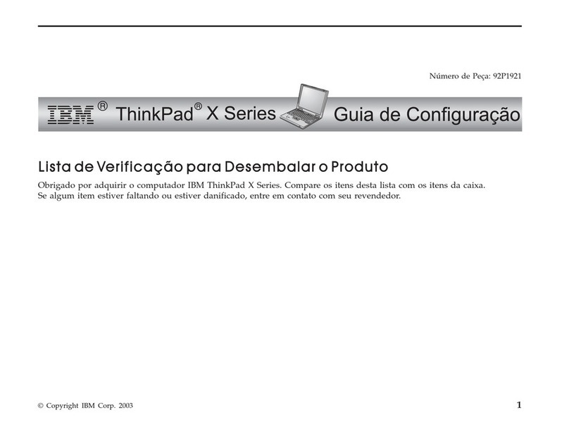 Lenovo THINKPAD X31 Guia de configuração