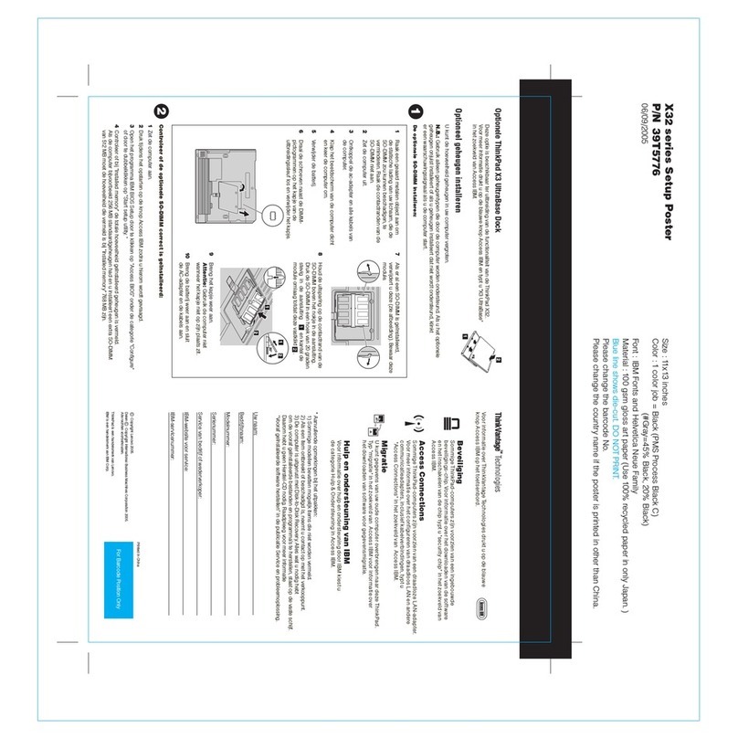 Lenovo THINKPAD X32 Setup guide