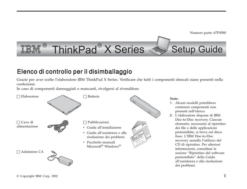 Lenovo THINKPAD X30 User manual
