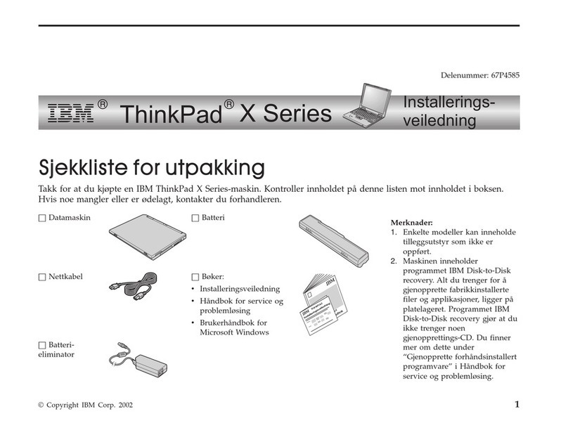 Lenovo THINKPAD X30 User manual Lenovo THINKPAD X30 User manual