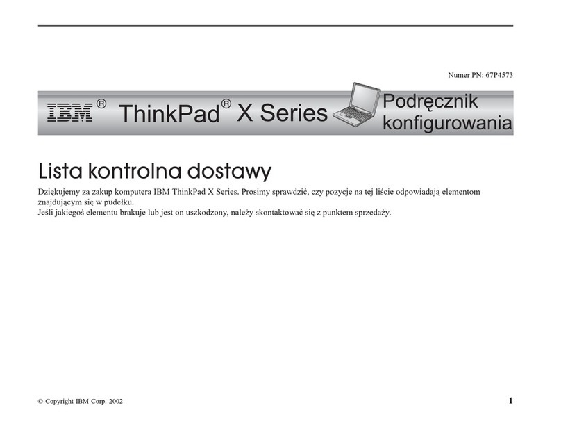 Lenovo THINKPAD X30 Podręcznik konfigurowania