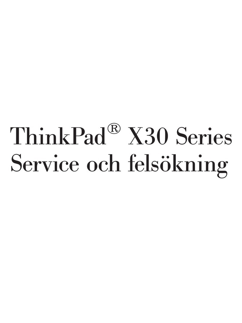Lenovo THINKPAD X31 Service och felsökning