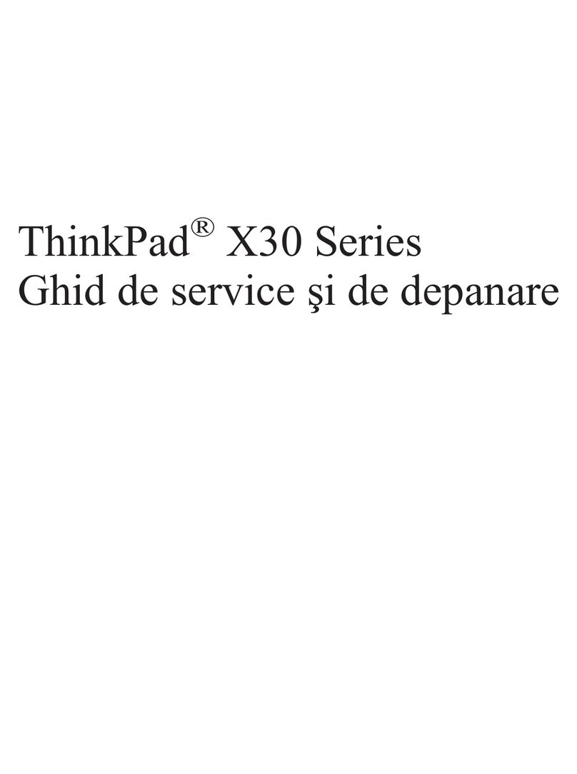 Lenovo THINKPAD X31 Ghid de service şi de depanare
