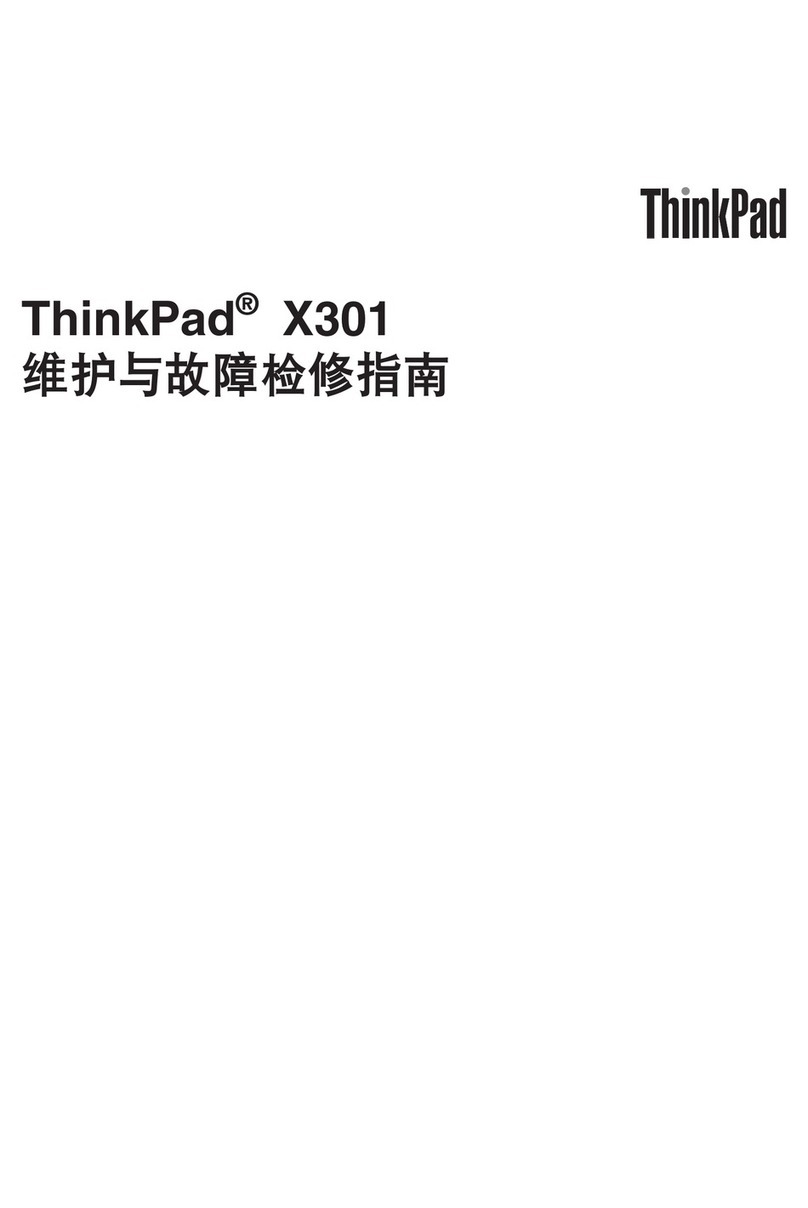 Lenovo ThinkPad X301 Service and troubleshooting guide