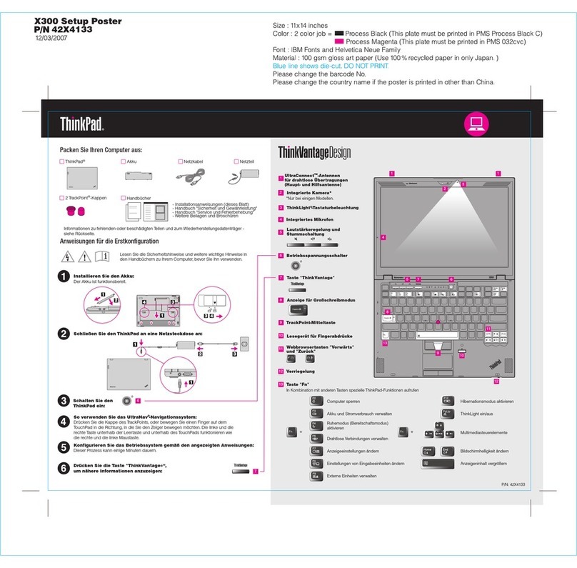 Lenovo ThinkPad X300 User manual
