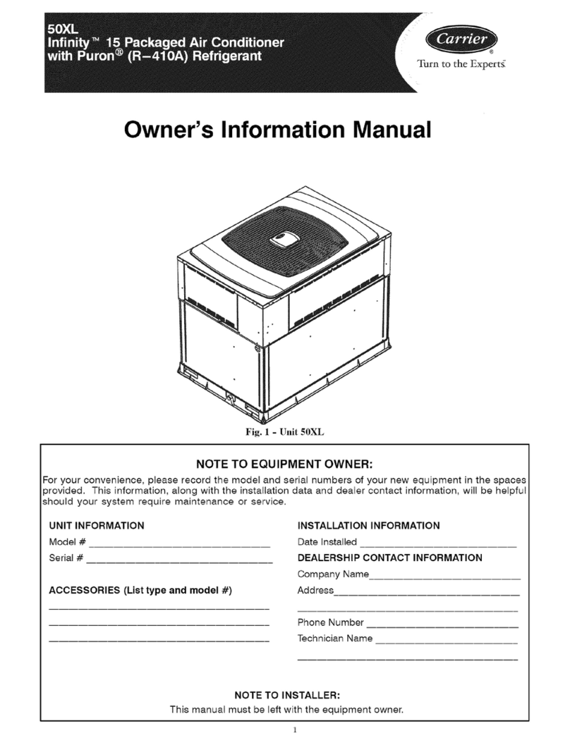 Carrier Infinity 50XL Instruction Manual