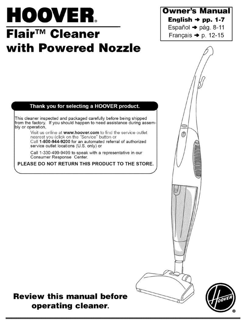 Hoover F|air Cleaner owner's manual
