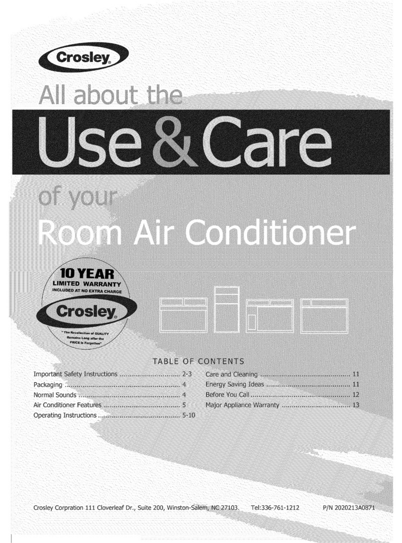 Crosley 2020213A0871 User manual