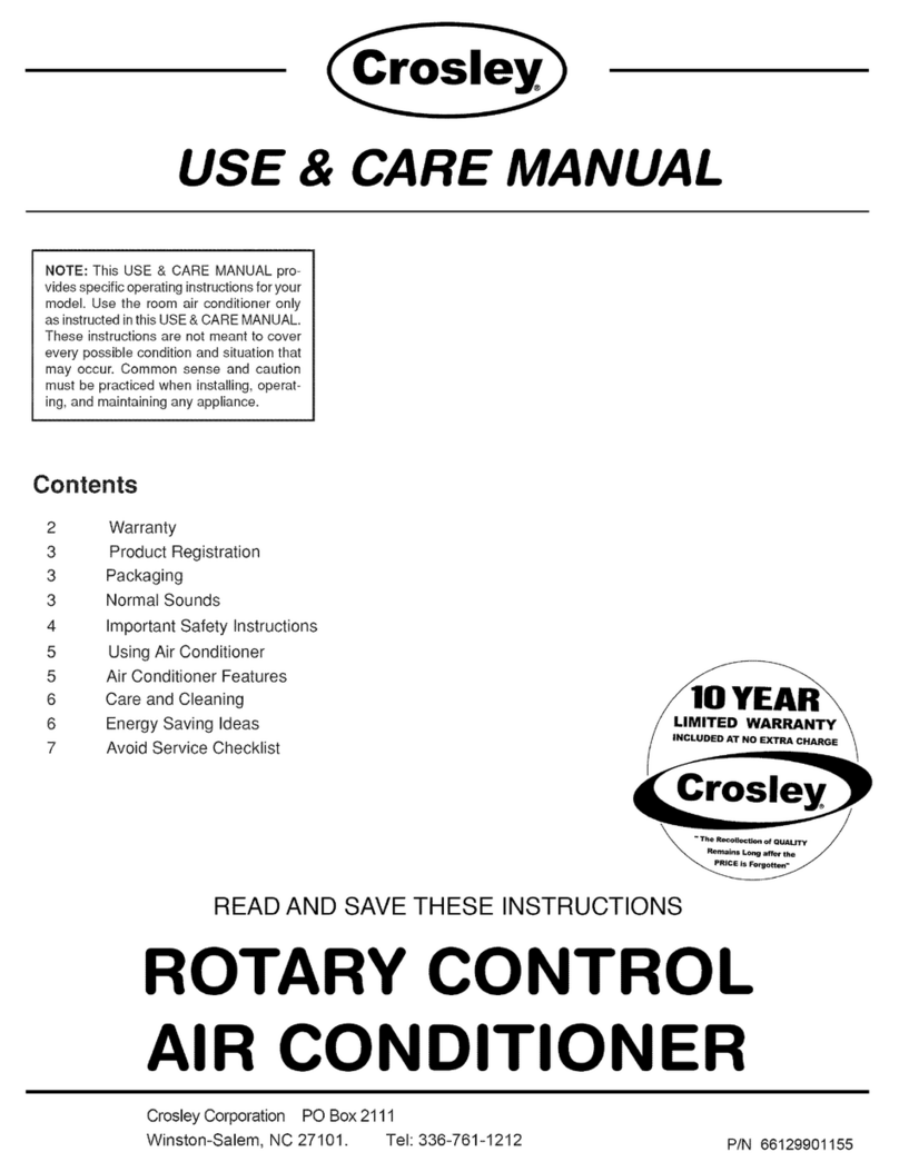 Crosley 66129901155 Use & care manual
