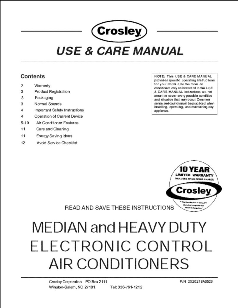 Crosley 2020218A0526 User manual