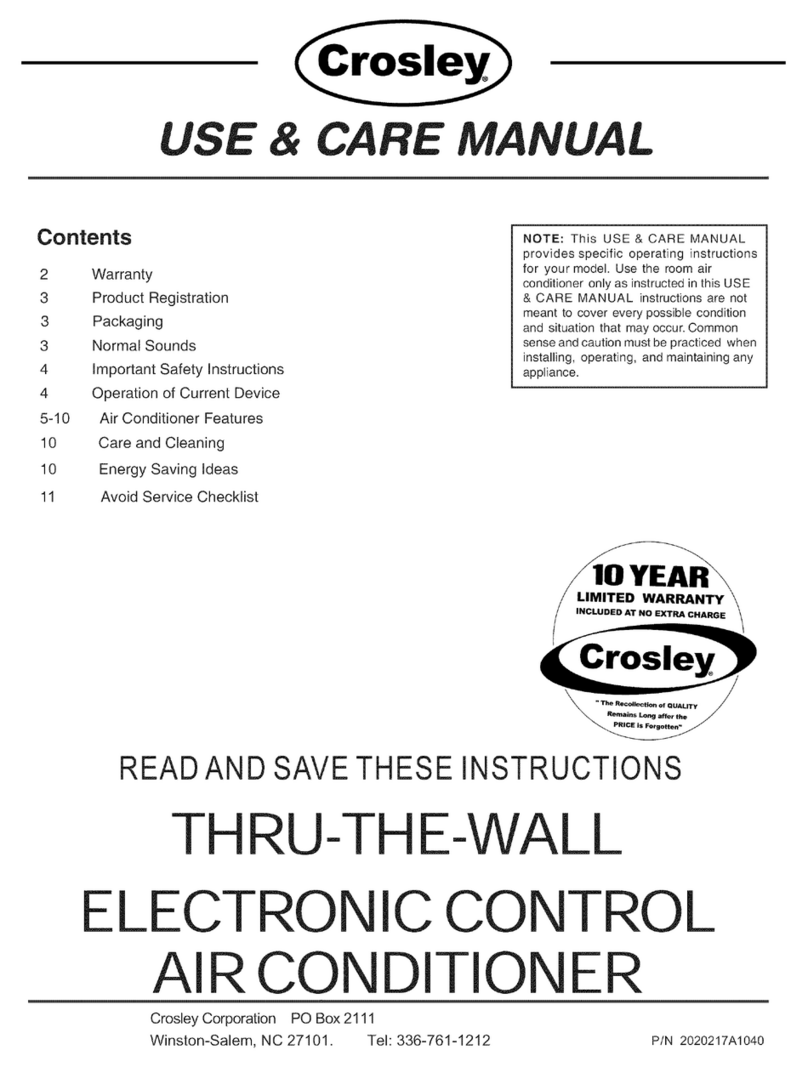 Crosley 2020217A1040 User manual