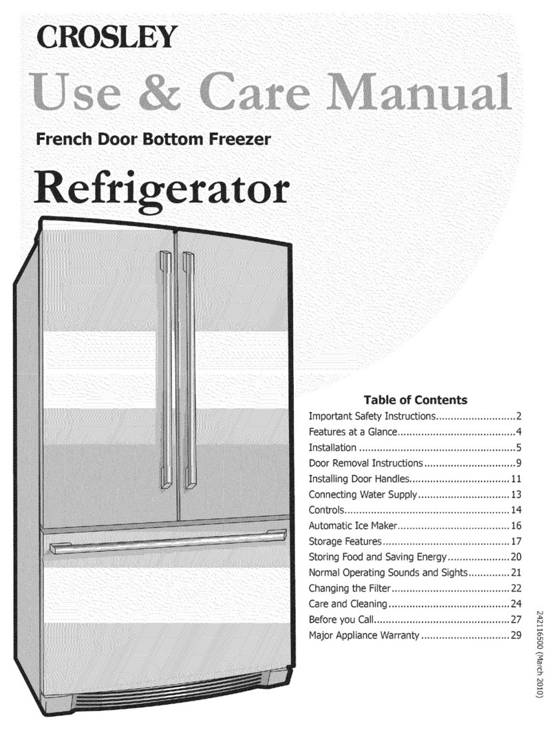 Crosley 242116500 User manual