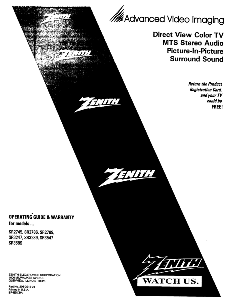 Zenith SR2786 Operating and maintenance manual