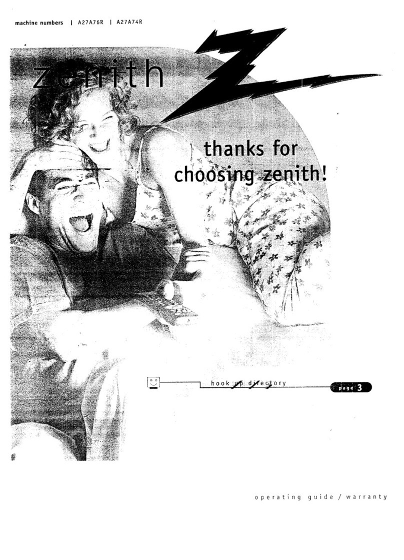 Zenith A27A74R User manual