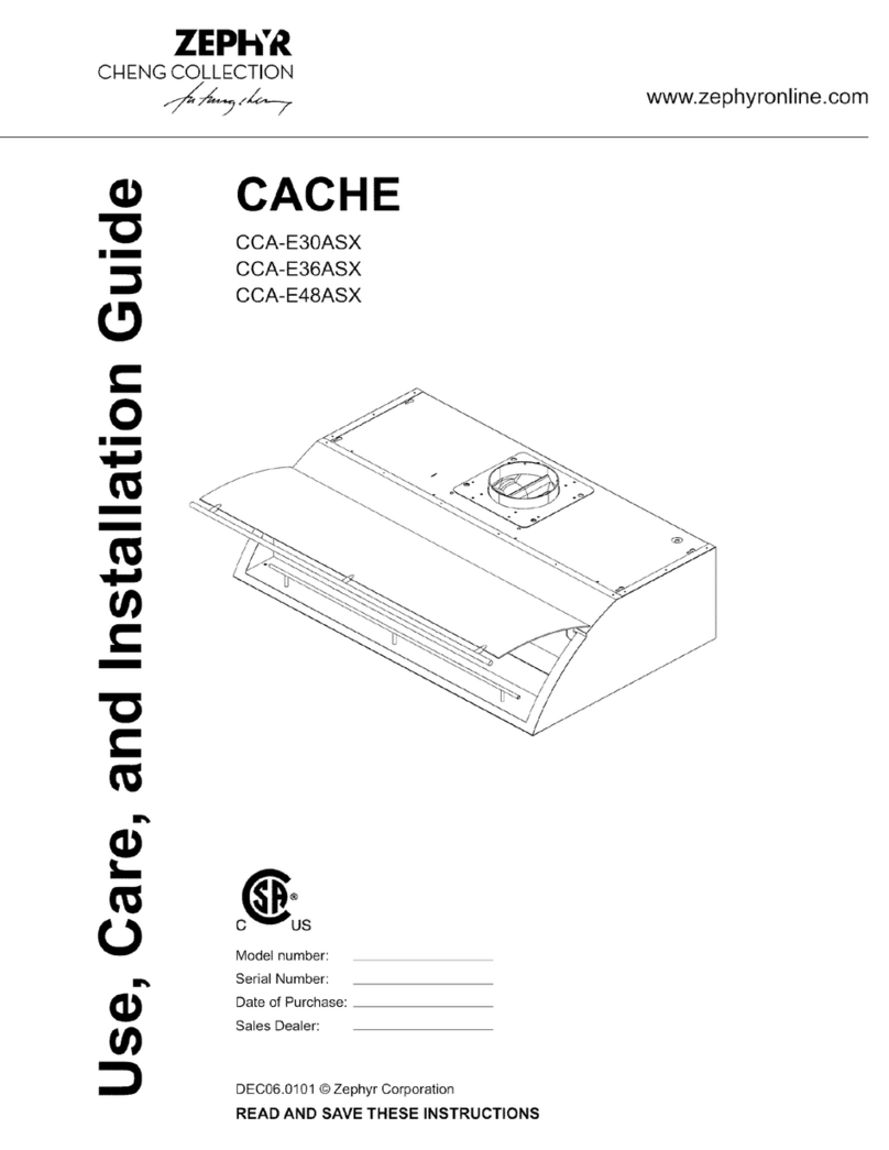 Zephyr CACHE CCA-E36ASX Use Installation guide Zephyr CACHE CCA-E36ASX Use Installation guide
