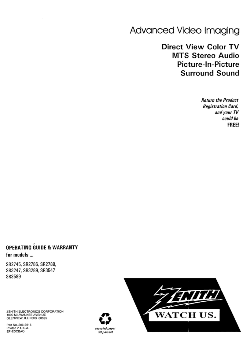 Zenith SR2745 Operating and maintenance manual