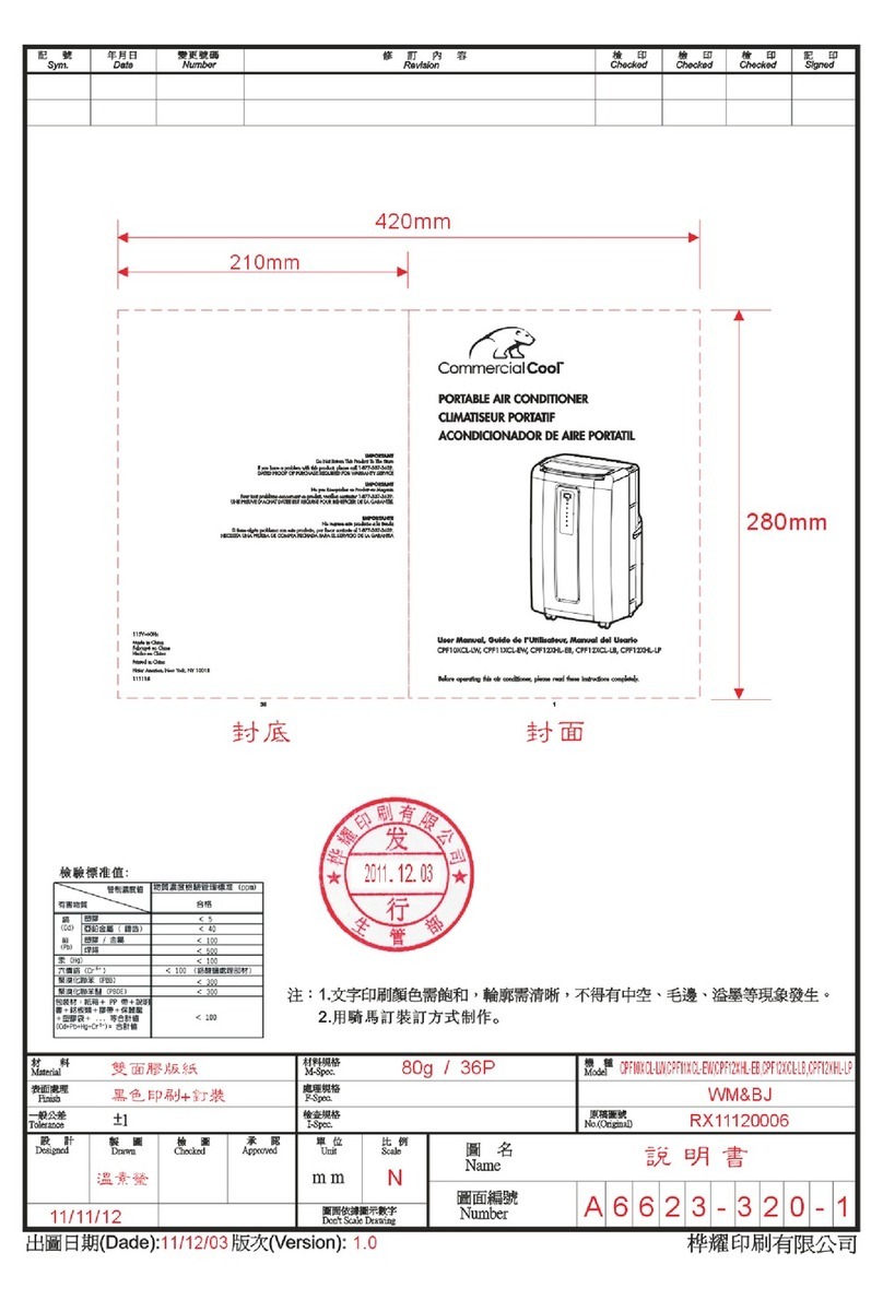 commercial cool CommercialCool CPF11XCL-EW user manual