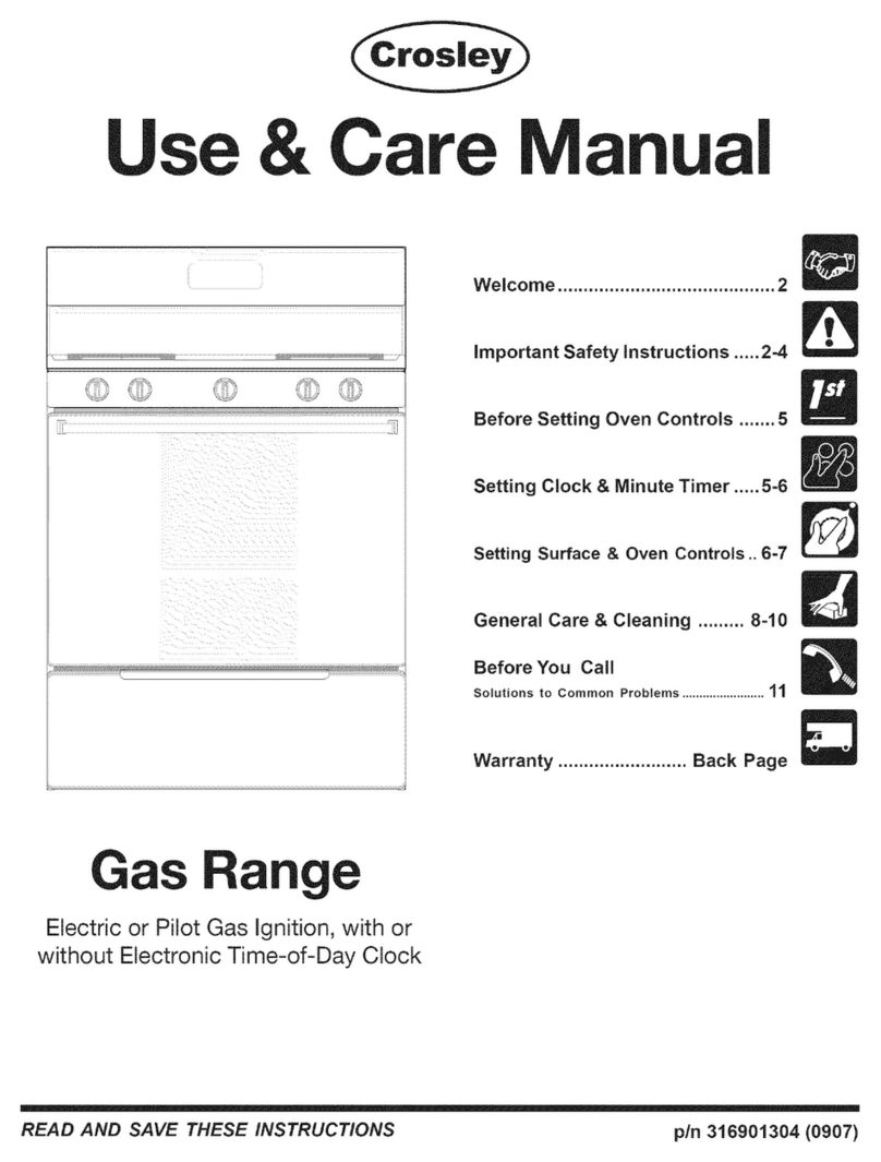 Crosley CRG3110KWBA User manual