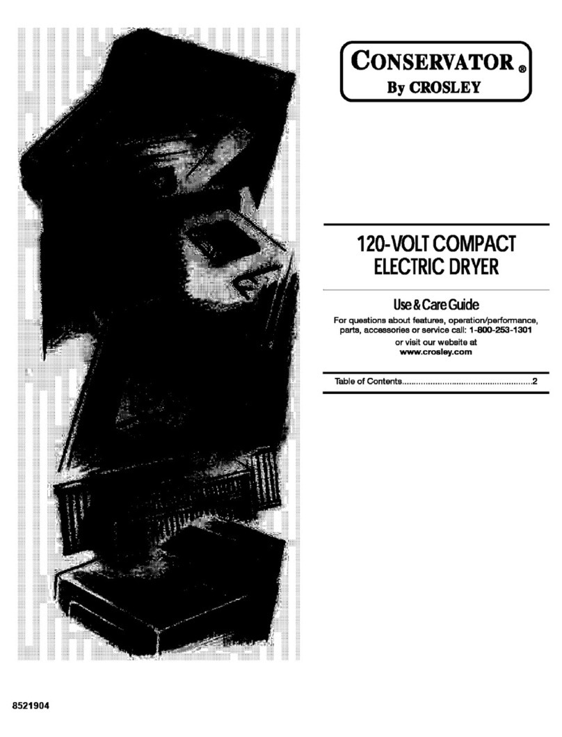 Crosley Conservator CEDC392JQ Use & care guide