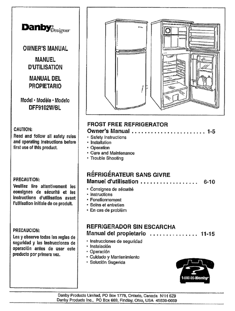 Danby Designer DFF9102BL User manual