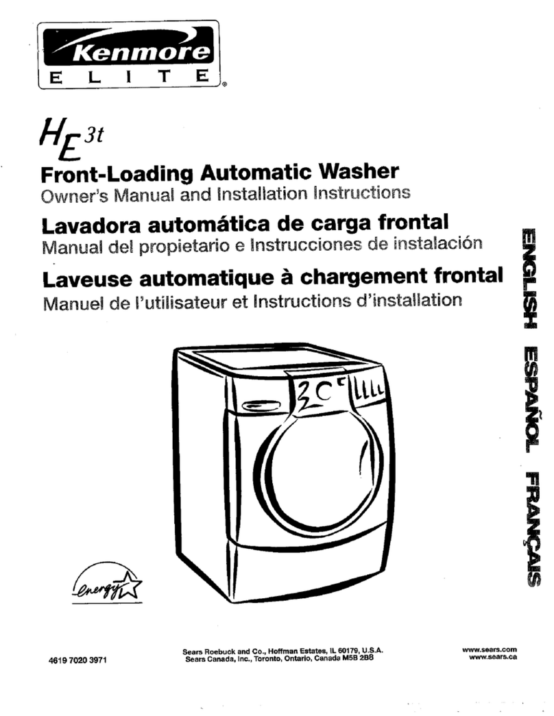 Kenmore HE3t - Elite Steam 4.0 cu. Ft Original instructions Kenmore HE3t - Elite Steam 4.0 cu. Ft Original instructions