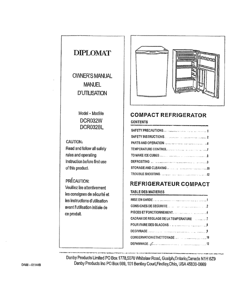 Danby DIPLOMAT DCR032BL User manual Danby DIPLOMAT DCR032BL User manual