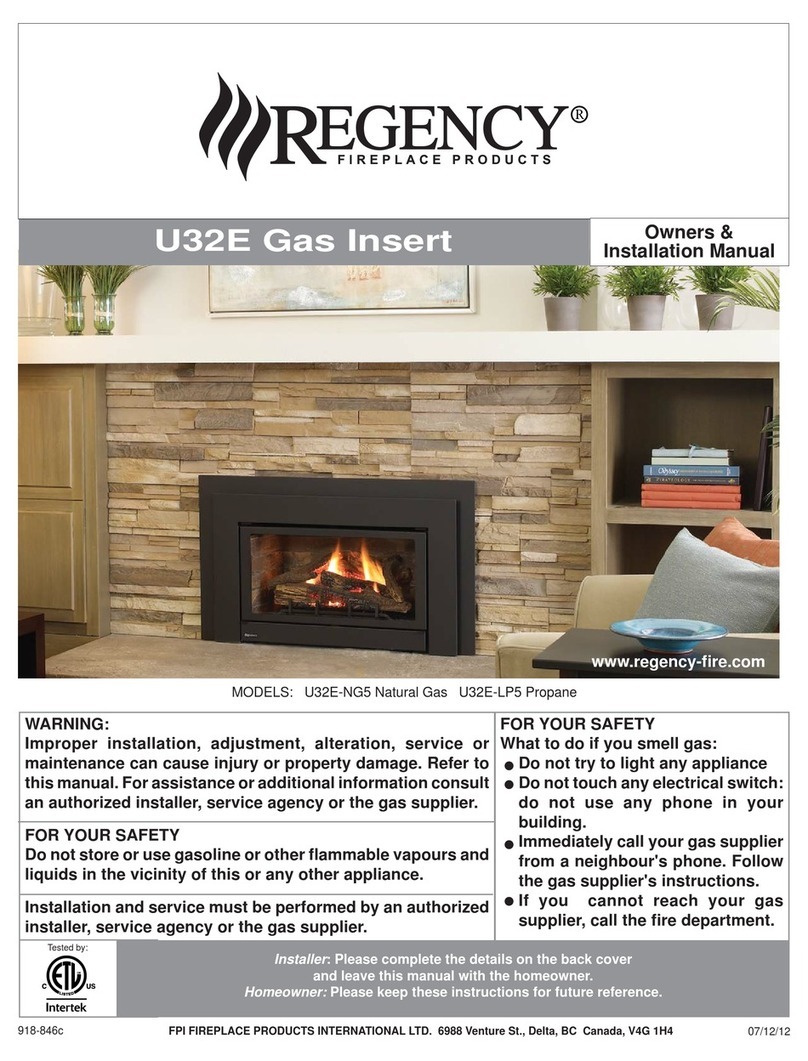 Regency U32E-NG5 Quick start guide