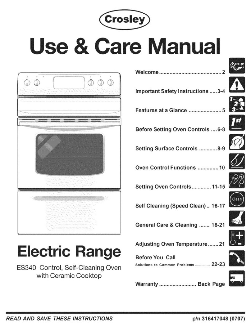 Crosley CRE3890GSSA User manual
