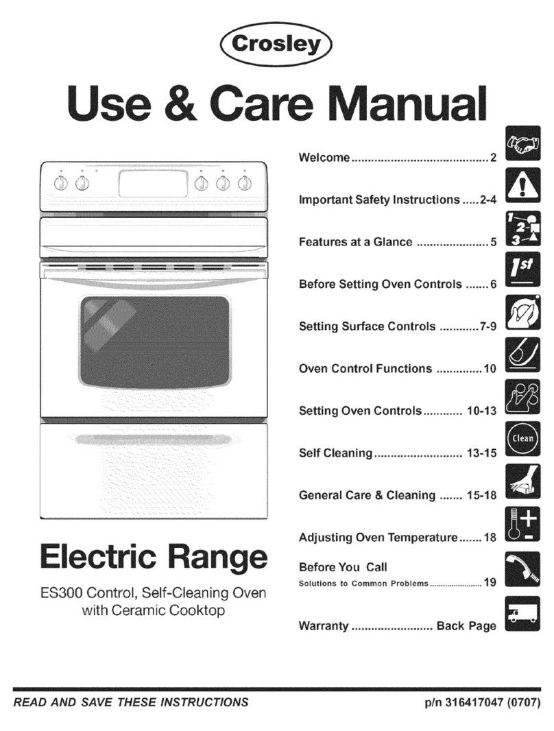 Crosley CRE3880GQQD User manual