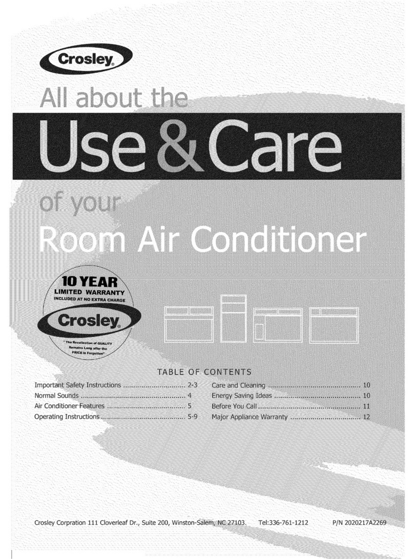 Crosley 2020217A2269 Use & care guide