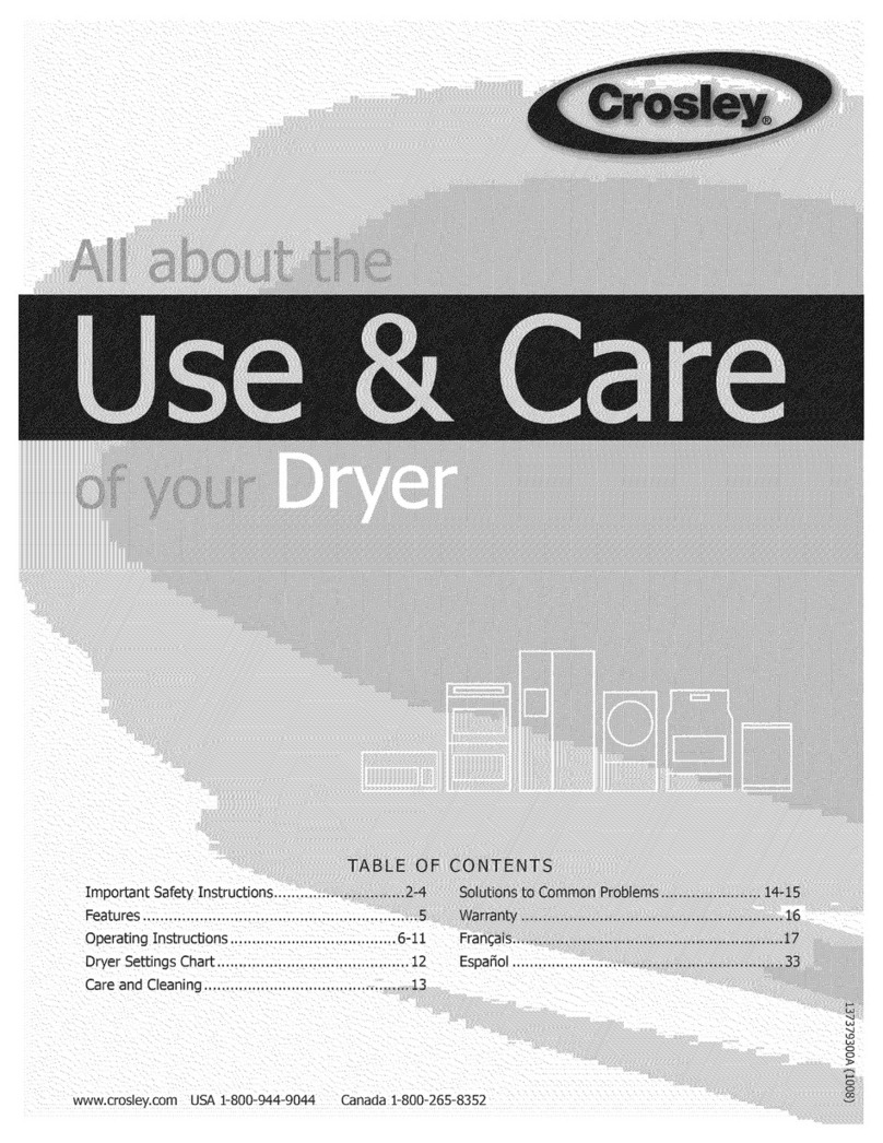 Crosley 137379300A User manual
