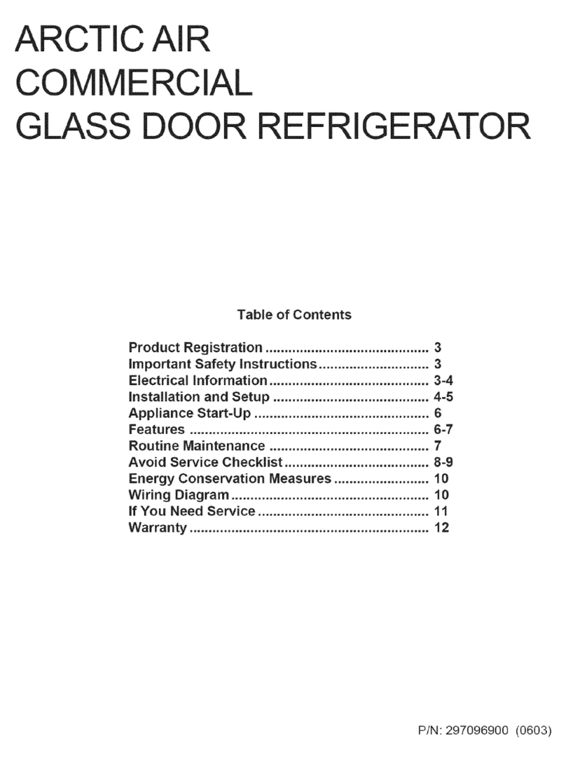 Arctic Air 297096900 (0603) User manual