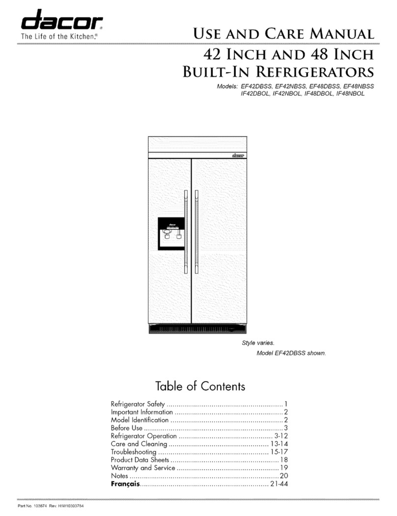 Dacor EF48NBSS use and care manual