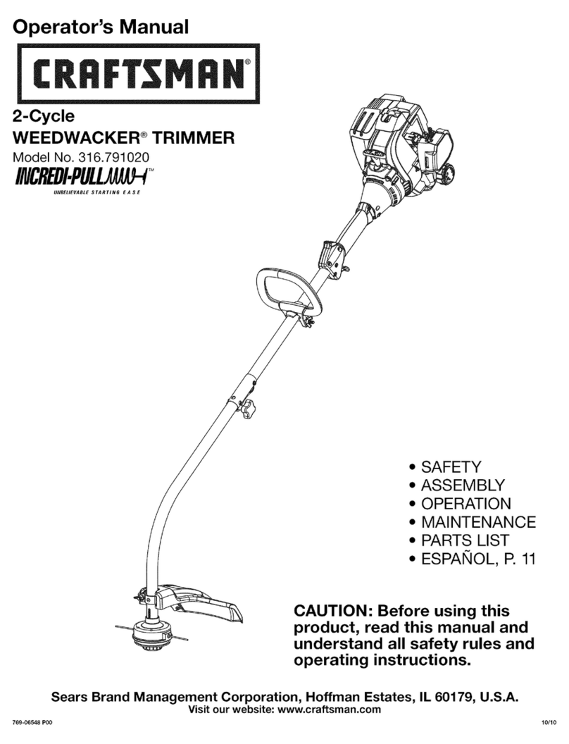 Craftsman WEEDWACKER INCREDI.PULL 316.791020 User manual