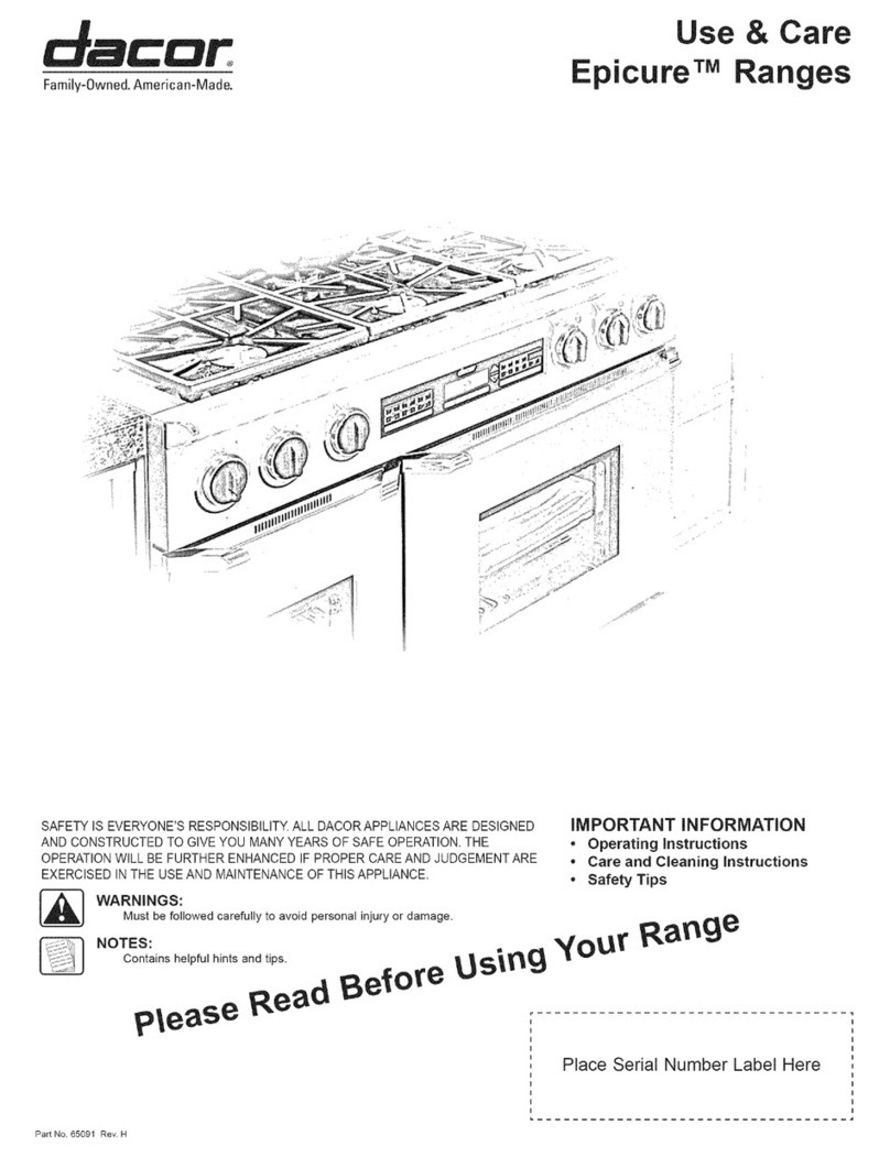 Dacor Epicure Series Owner's manual