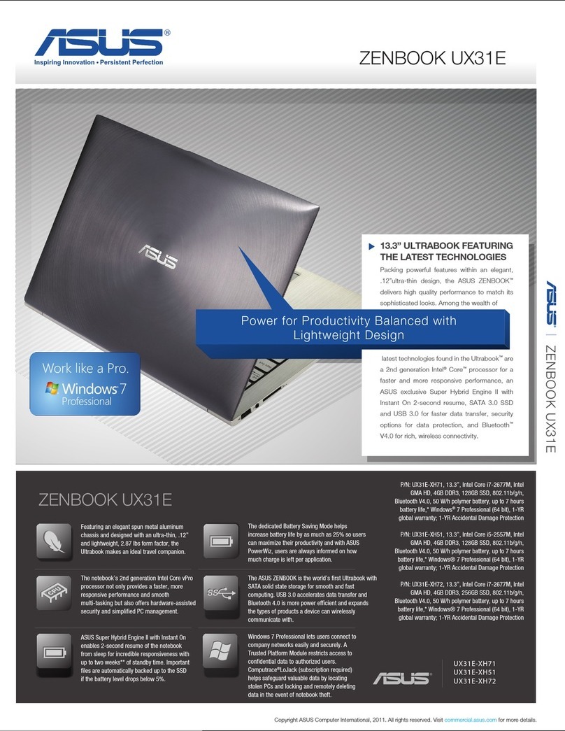 Asus Zenbook UX31E User manual