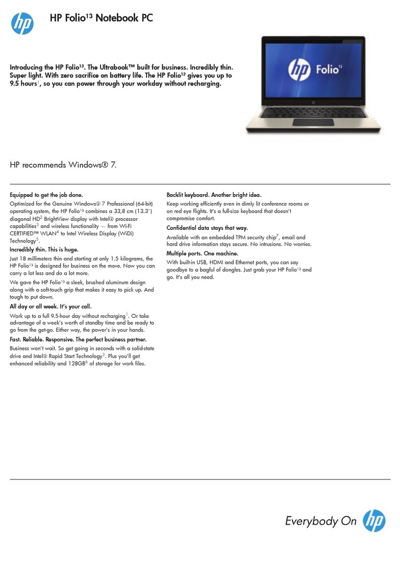 HP Folio 13 User manual