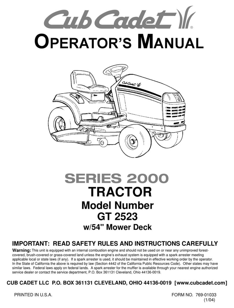 Cub Cadet GT2523 Operator's manual
