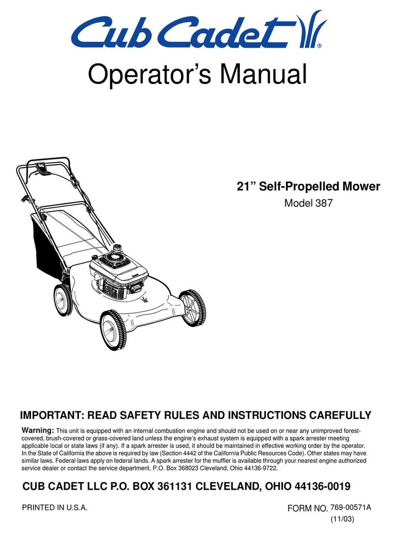 Cub Cadet 387 User manual