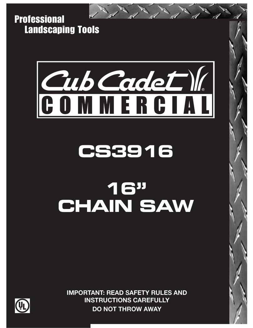 Cub Cadet CS3916 Installation and operating manual