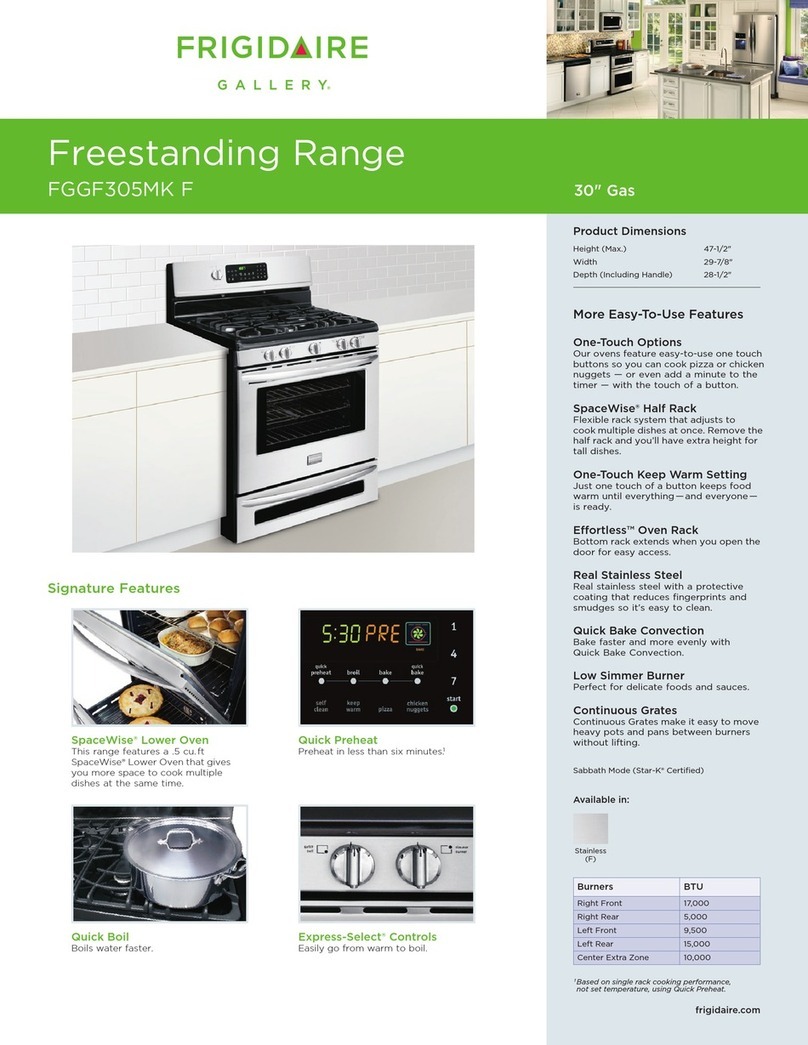 Frigidaire Gallery FGGF305MKF Installation instructions