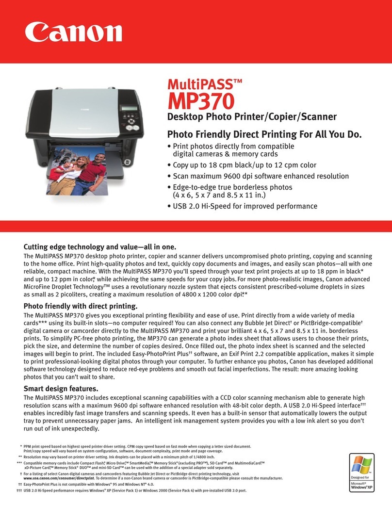 Canon MP370 User manual