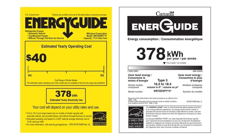 Whirlpool W8TXEWFYB Energy guide