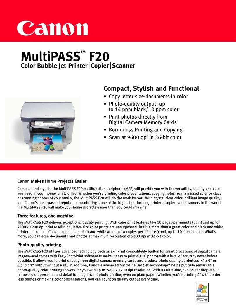 Canon MultiPASS F20 User manual
